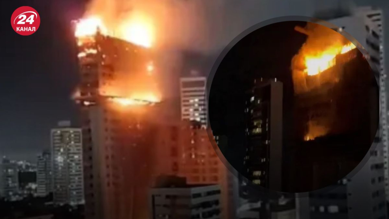 El rascacielos parecía un Antorcha: Un edificio de 25 pisos se incendió en Brasil - terrible video del incendio