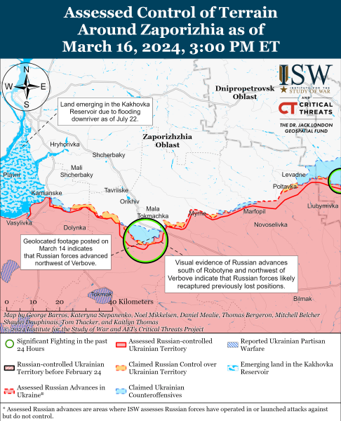 Mapa de operaciones militares para el 17 de marzo de 2024: situación en el frente