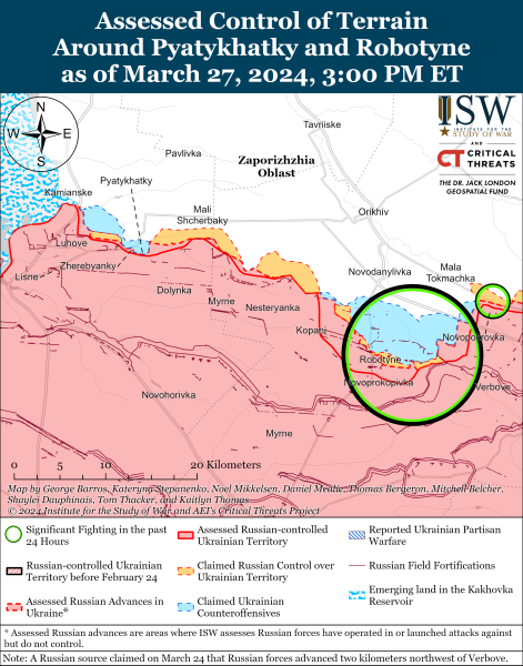 Mapa de operaciones militares para el 28 de marzo de 2024: la situación en el frente