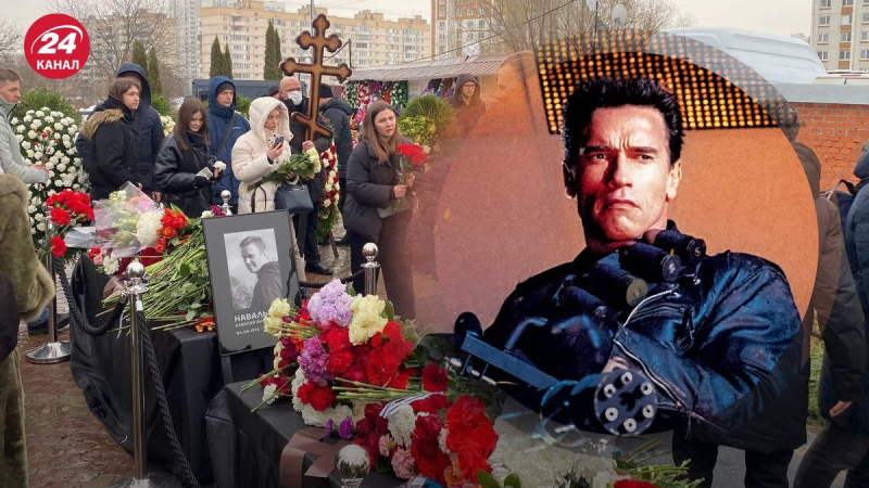 Bajaron el ataúd a la tumba con música de Terminator: Navalny finalmente fue enterrado en Moscú