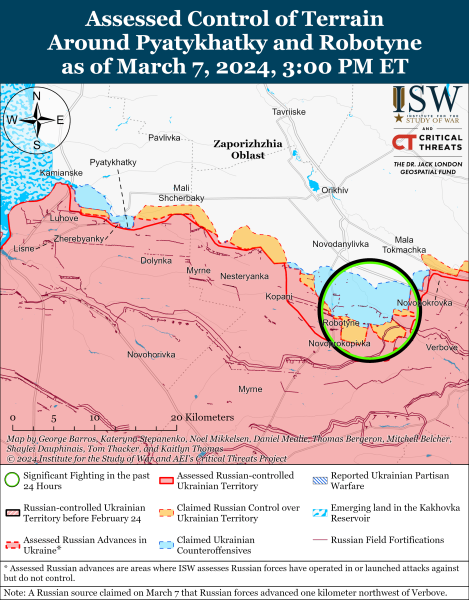 Mapa de operaciones militares el 8 de marzo de 2024: situación en el frente