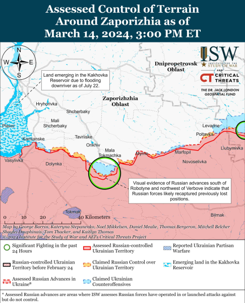 Mapa de operaciones militares al 15 de marzo de 2024: situación en el frente