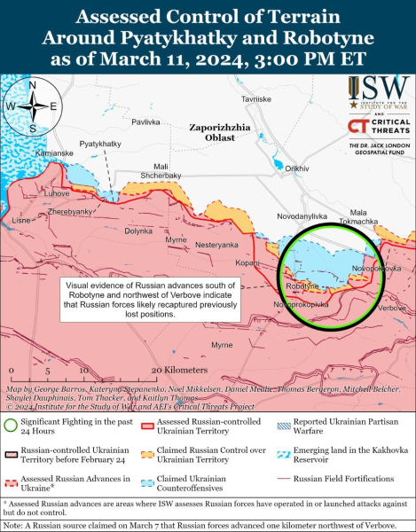 Mapa de operaciones militares para el 12 de marzo de 2024: situación en el frente