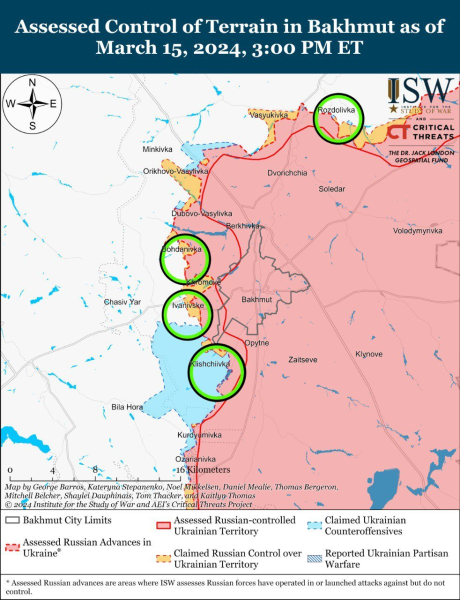 Mapa de operaciones militares para el 16 de marzo de 2024: situación en el frente