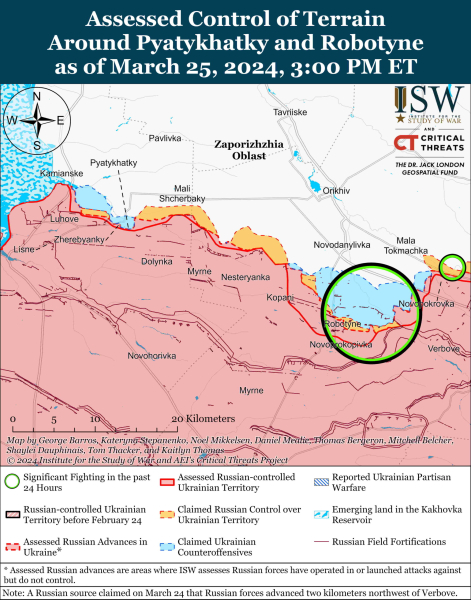 Mapa de operaciones militares al 26 de marzo de 2024: situación en el frente