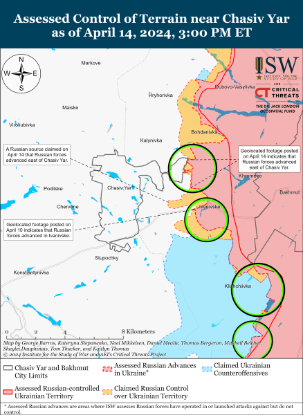 Mapa de operaciones militares para el 15 de abril de 2024: la situación en el frente