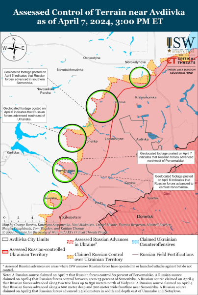Mapa de operaciones militares el 8 de abril de 2024: la situación en el frente
