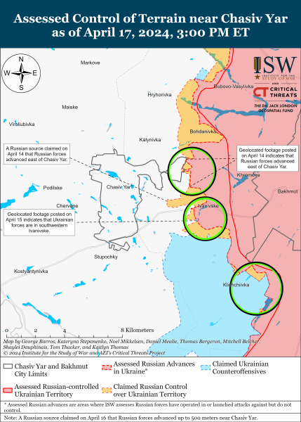 Mapa de operaciones militares para el 18 de abril de 2024: la situación en el frente