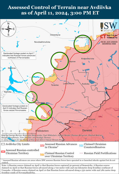 Mapa de operaciones militares para el 12 de abril de 2024: la situación en the front