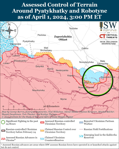 Mapa de operaciones militares al 2 de abril de 2024: situación en el frente