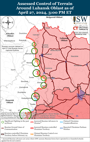 Mapa de operaciones militares al 28 de abril de 2024: situación en el frente