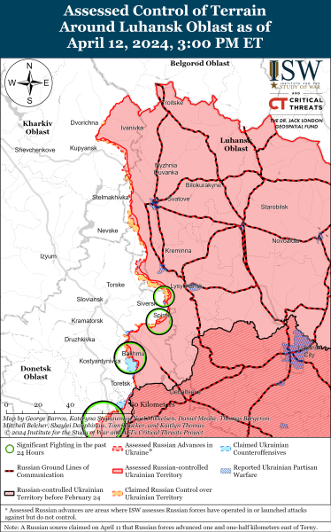 Mapa de operaciones militares para el 13 de abril de 2024: la situación en el frente