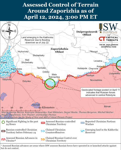 Mapa de operaciones militares el 13 de abril de 2024 - la situación en el frente