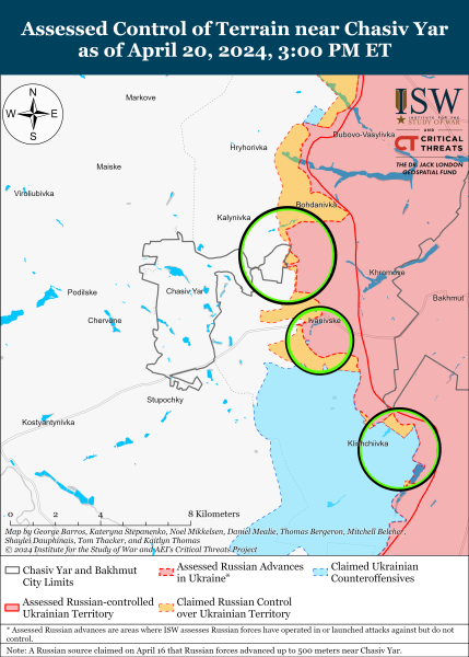 Mapa de operaciones militares el 21 de abril de 2024 - la situación en el frente