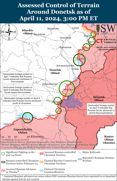 Mapa de operaciones militares el 12 de abril de 2024: la situación en el frente