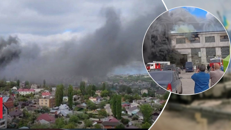 Un incendio a gran escala en Voronezh: el la planta está ardiendo 