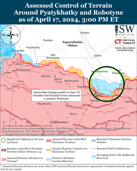 Mapa de operaciones militares el 18 de abril de 2024 - la situación en el frente