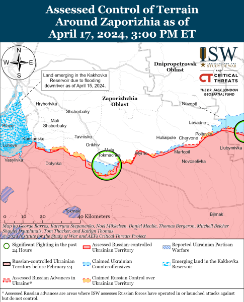 Mapa de operaciones militares para el 18 de abril de 2024 - la situación en el frente