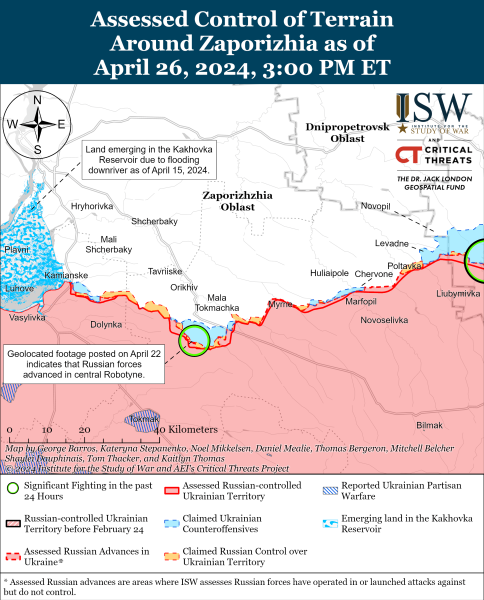 Mapa de operaciones militares el 27 de abril de 2024 - la situación en el frente