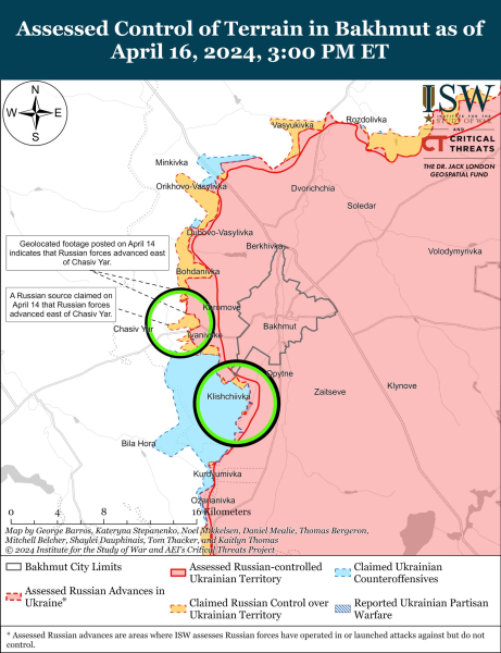 Mapa de operaciones militares para el 17 de abril de 2024: situación en el frente