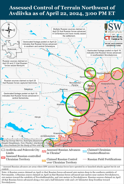 Mapa de operaciones militares para el 23 de abril de 2024: situación en el frente