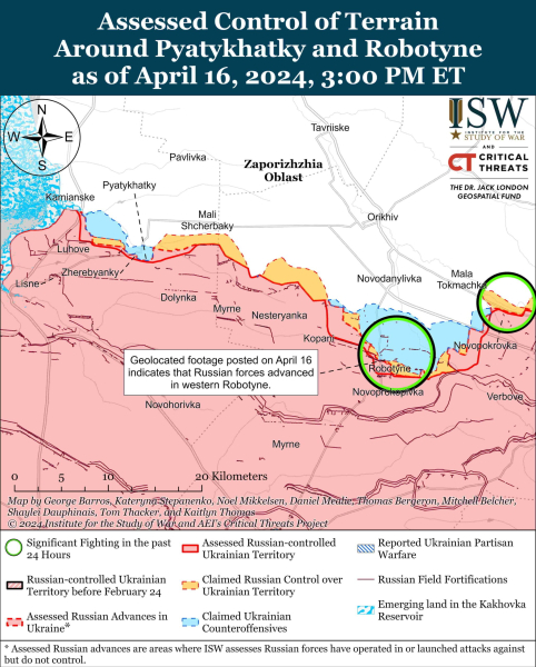 Mapa de operaciones militares para el 17 de abril de 2024: situación en el frente