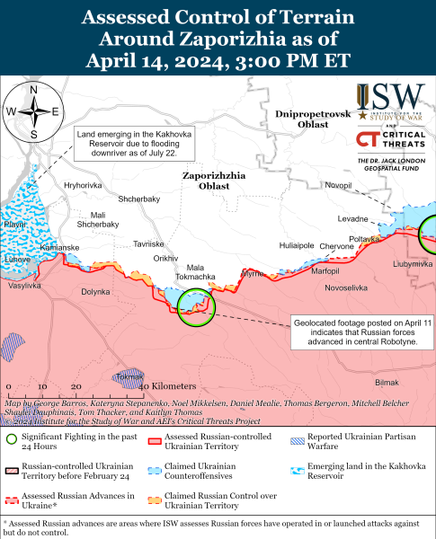 Mapa de operaciones militares para el 15 de abril de 2024: la situación en el frente