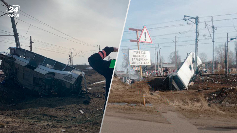 Un tren demolió un Autobús regular en un cruce en la región de Yaroslavl: hay muchas víctimas