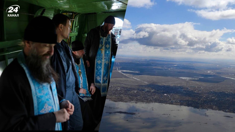 Armadura divina: sacerdotes rusos en un helicóptero “protegieron” la región de Kurgan de la inundación