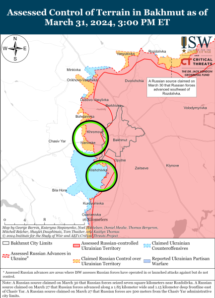 Mapa de operaciones militares al 1 de abril de 2024: la situación en el frente