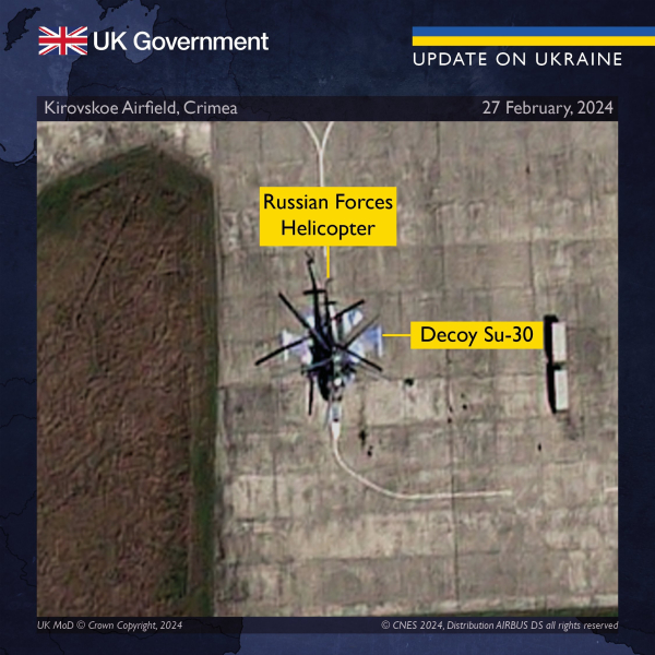 Cazas desenfundados: la inteligencia británica mostró cómo la Federación Rusa disfraza los aviones