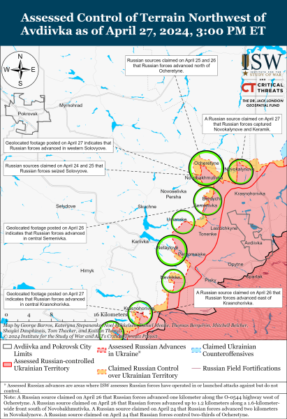 Mapa de operaciones militares para el 28 de abril de 2024: la situación en el frente