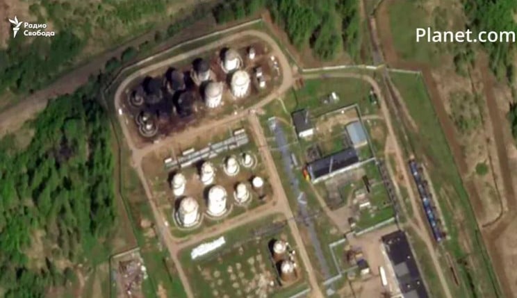 Ataque a una refinería de petróleo en la región de Smolensk: fotografías satelitales del Las consecuencias se mostraron en línea