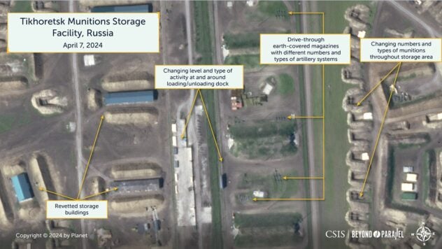 La instalación de almacenamiento de Tikhoretsk sirve suministros de municiones desde Corea del Norte a la Federación de Rusia: imágenes de satélite