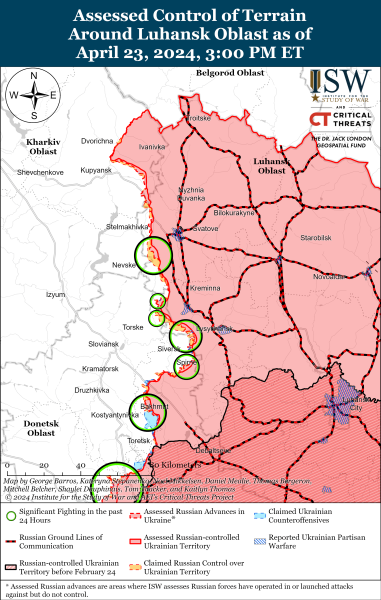 Mapa de operaciones militares para el 24 de abril de 2024: situación en el frente
