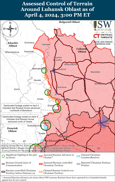 Mapa de operaciones militares para el 5 de abril de 2024: la situación en el frente