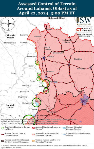 Mapa de operaciones militares para el 23 de abril de 2024: situación en el frente