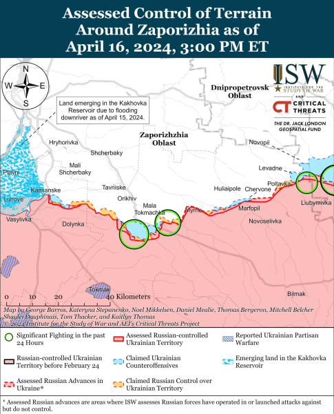 Mapa de operaciones militares para el 17 de abril de 2024: situación en the front