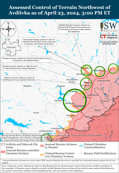 Mapa de operaciones militares el 24 de abril de 2024: la situación en el frente 