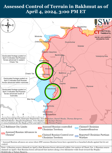 Mapa de operaciones militares el 5 de abril de 2024: la situación en el frente