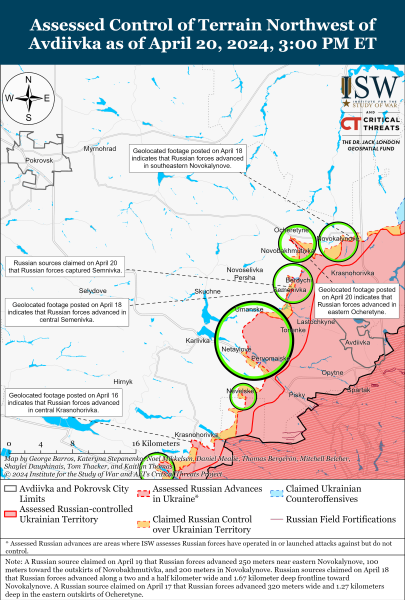 Mapa de operaciones militares para el 21 de abril de 2024: la situación en el frente