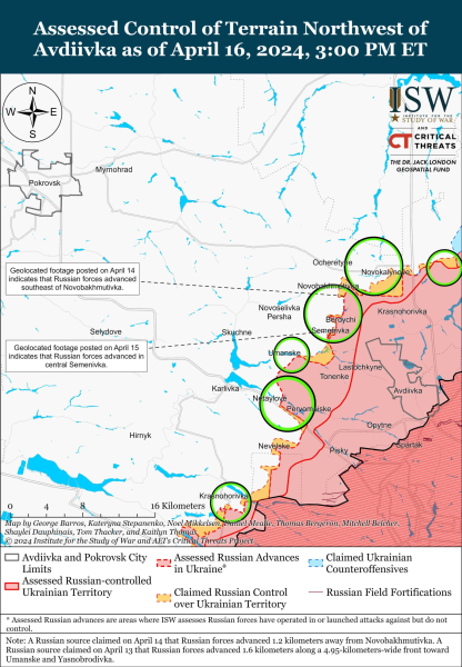 Mapa de operaciones militares para el 17 de abril de 2024: situación en el frente