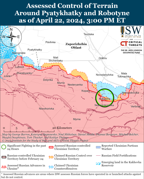 Mapa de operaciones militares para el 23 de abril de 2024: situación en el frente