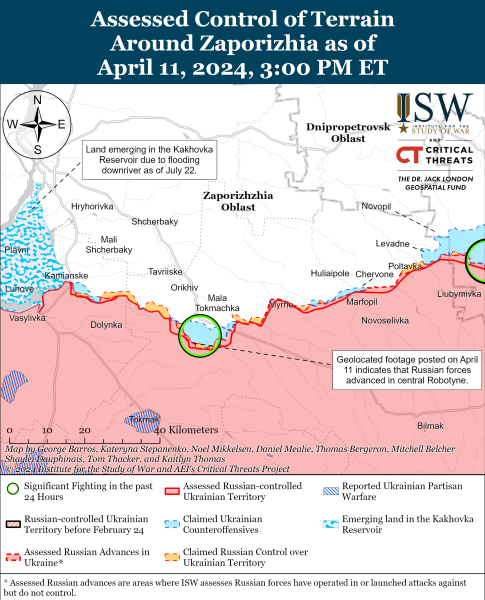 Mapa de operaciones militares el 12 de abril de 2024 - la situación en el frente