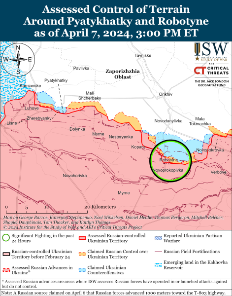 Mapa de operaciones militares el 8 de abril de 2024: situación en el frente