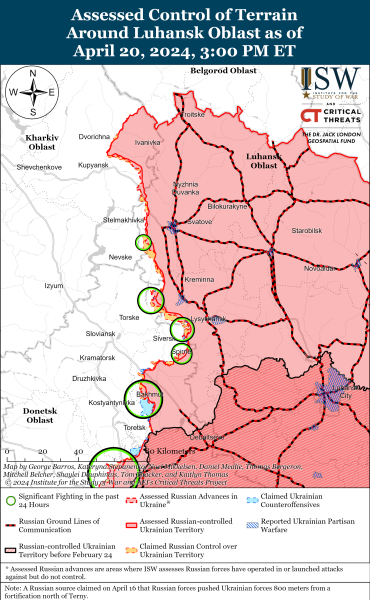 Mapa de operaciones militares para el 21 de abril de 2024: la situación en el frente