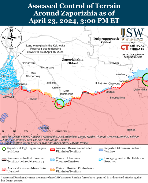 Mapa de operaciones militares el 24 de abril de 2024 - la situación en el frente