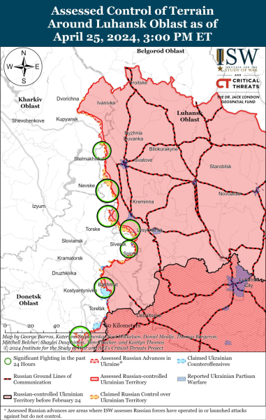 Mapa de operaciones militares para el 26 de abril de 2024: situación en el frente