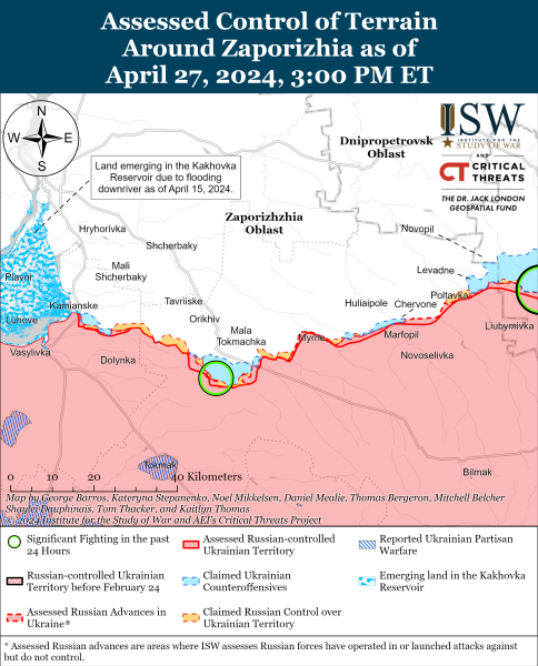 Mapa de operaciones militares el 28 de abril de 2024 - la situación en el frente