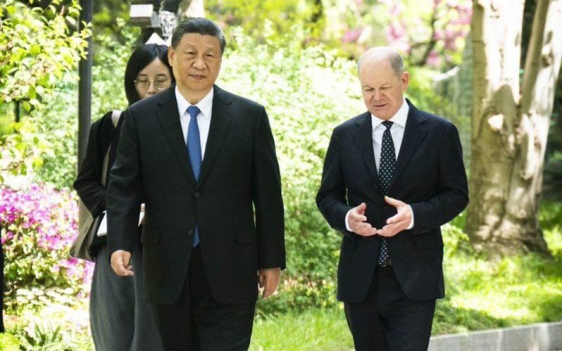 Scholz pidió al líder chino que presione a Rusia para que ponga fin a la terrible guerra